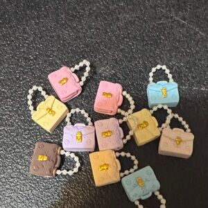 Colorful Miniature LV Handbag Charms lot of 11